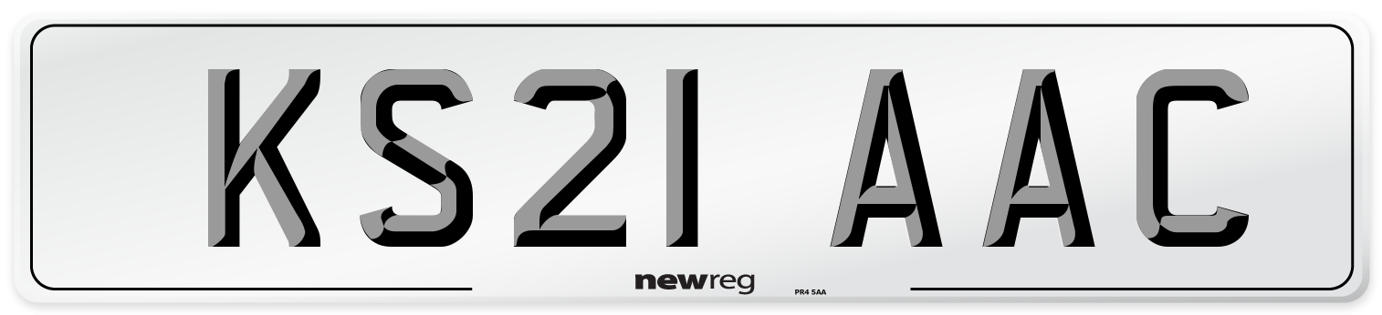 KS21 AAC Number Plate from New Reg